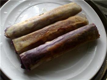 奶香紫薯培根春卷的做法图解12
