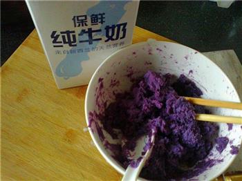 奶香紫薯培根春卷的做法图解4