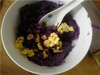 奶香紫薯培根春卷的做法图解5