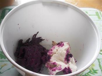 紫薯花包的做法图解1