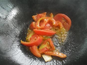 番茄青菜鸡蛋面的做法步骤4