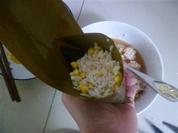 鸡肉玉米粽的做法步骤5