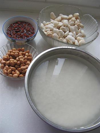 芸豆花生大枣粽的做法步骤1