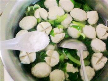 肉圆生菜汤的做法步骤5