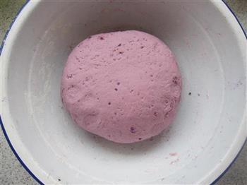 可爱紫薯馒头的做法图解3