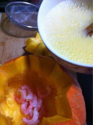 黄金瓜蒸水蛋的做法步骤4