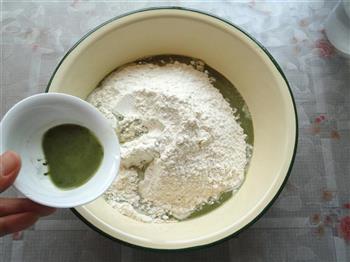 抹茶豆沙包的做法步骤3