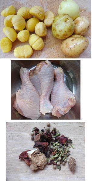 栗子土豆烧鸡块的做法步骤1