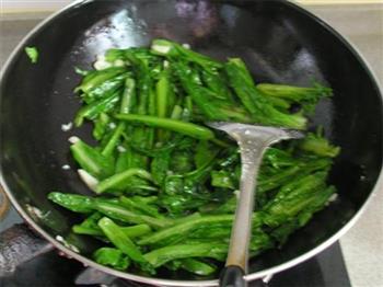 豆豉鲮鱼油麦菜的做法步骤6