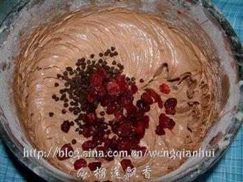 巧克力蔓越莓蛋糕的做法图解5