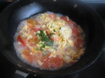 鲜虾番茄蛋汤的做法步骤7