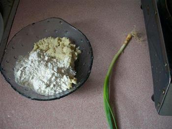 葱香椒盐豆渣饼的做法步骤1