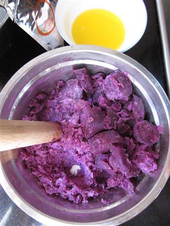 奶香紫薯包的做法步骤5