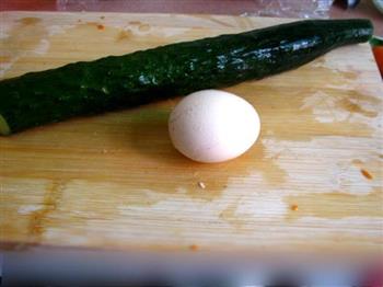 黄瓜鸡蛋汤的做法步骤1