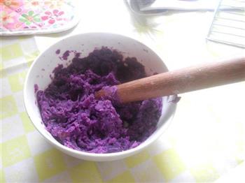 紫薯豆沙糕的做法图解1
