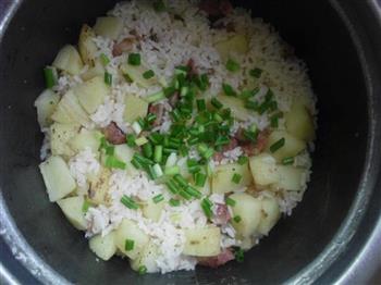 土豆腊肠焖饭的做法步骤10