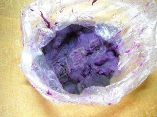酒酿紫薯馒头的做法步骤4