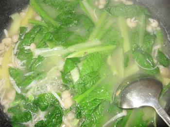 青菜味增汤的做法步骤5
