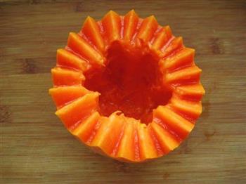 红枣木瓜炖鲜奶的做法图解2