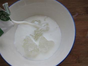 红枣木瓜炖鲜奶的做法步骤4