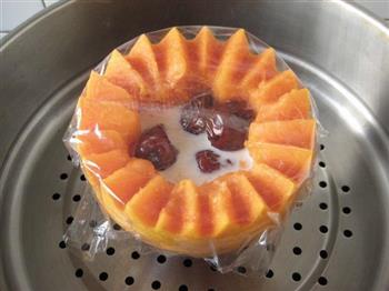 红枣木瓜炖鲜奶的做法图解7
