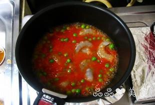 茄汁鲜虾青豆意面的做法步骤5