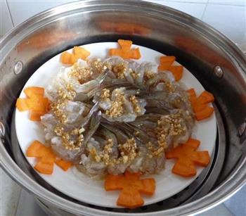 清蒸蒜蓉凤尾虾的做法步骤5