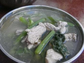 南瓜苗肉片汤的做法图解6
