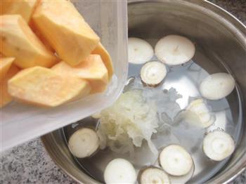 淮山银耳红薯糖水的做法步骤3