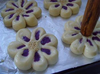 紫薯花朵面包的做法图解10