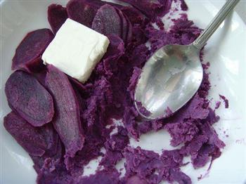 紫薯花朵面包的做法图解5