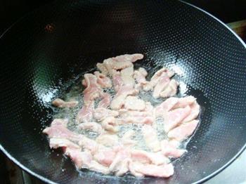 蒜苔香菇炒肉的做法图解5