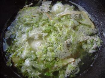 白菜豆干汤面的做法步骤5