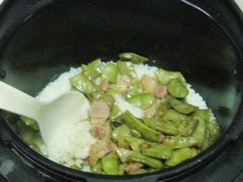 咸肉扁豆饭的做法步骤9