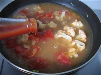 菜花番茄蛤蜊汤的做法图解8