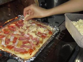 杏鲍菇培根披萨的做法图解14