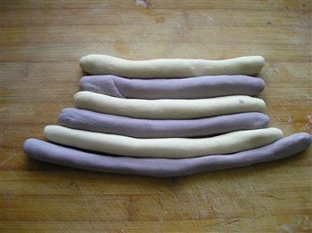 双色紫薯馒头结的做法步骤4