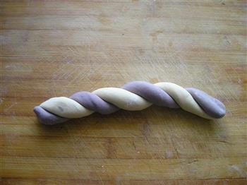 双色紫薯馒头结的做法步骤6