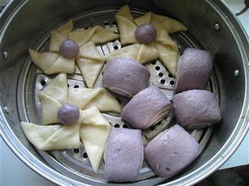 紫薯双色花卷的做法图解10