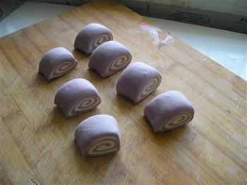 紫薯双色花卷的做法步骤8