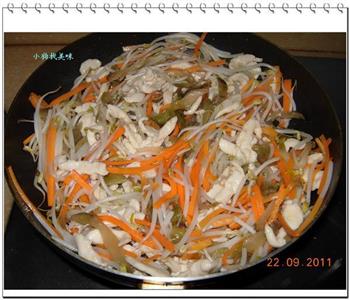银芽鸡丝榨菜的做法步骤4