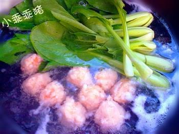 虾丸翡翠汤的做法步骤6