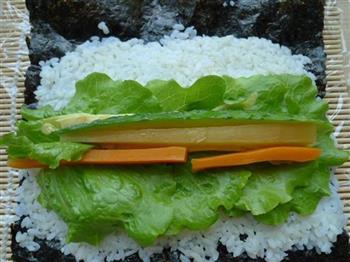 生菜沙拉寿司的做法图解5