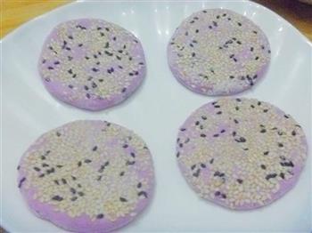 双麻紫薯糯米饼的做法图解17