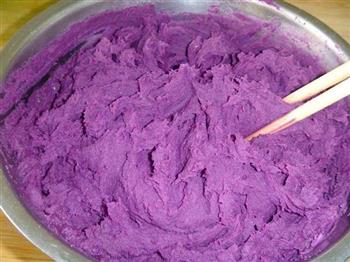 双麻紫薯糯米饼的做法图解3