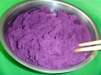 双麻紫薯糯米饼的做法图解5