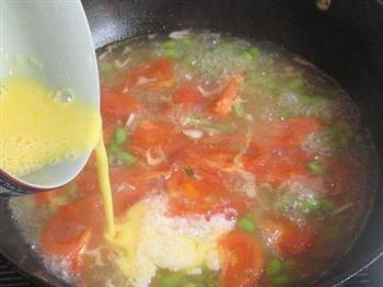 毛豆番茄蛋汤的做法图解4