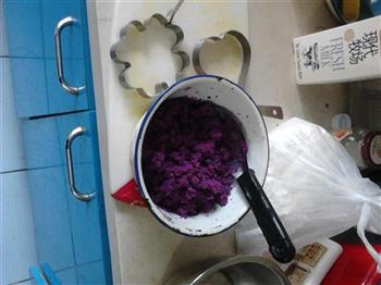 紫薯奶香糯米饼的做法步骤2