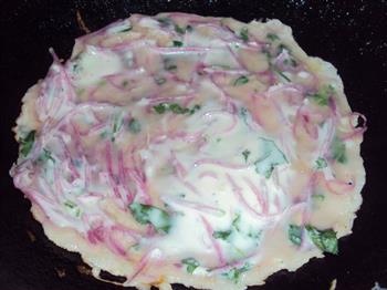 紫萝卜鸡蛋饼的做法步骤7