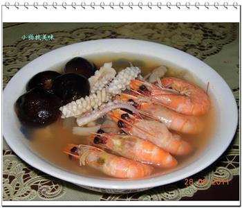 干贝菌菇海鲜汤的做法步骤5